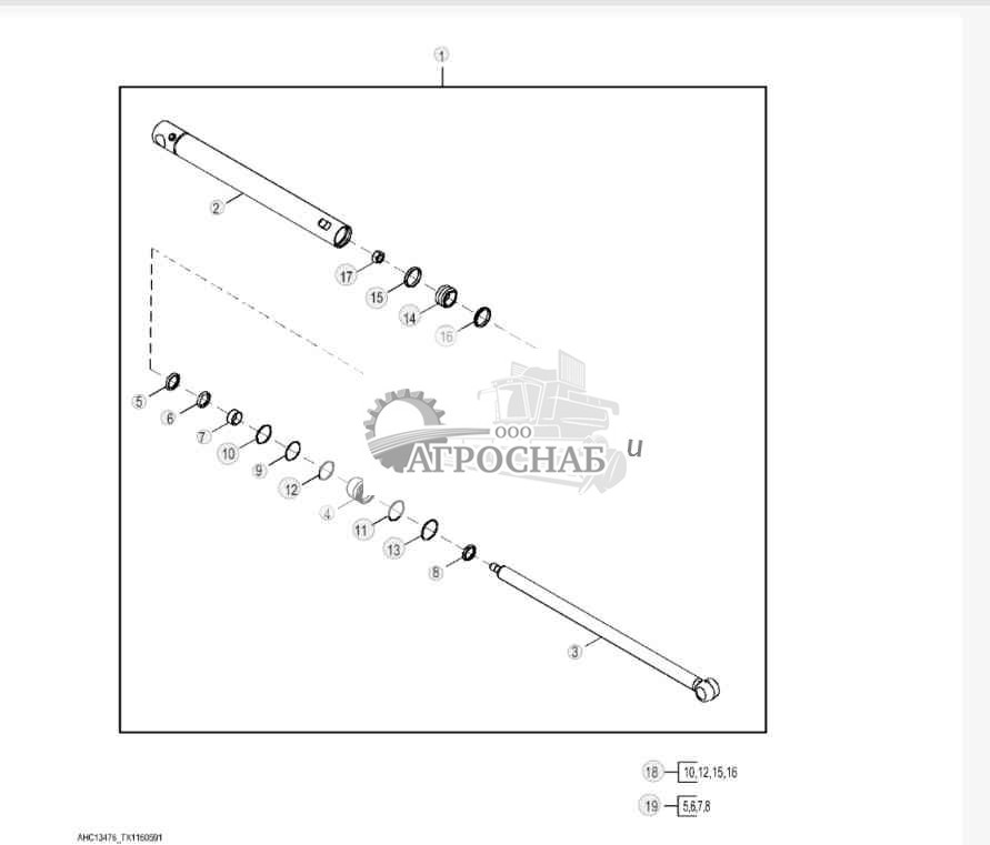 Цилиндр стабилизатора и ремонтный комплект (232970 